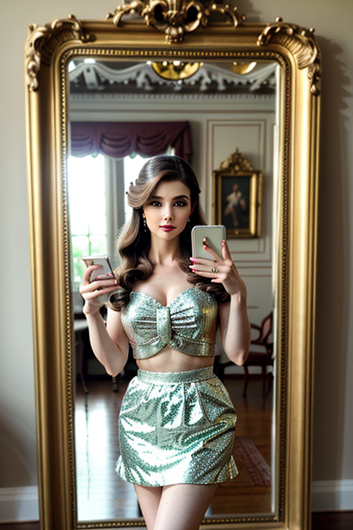 mirror photo pose girl simple