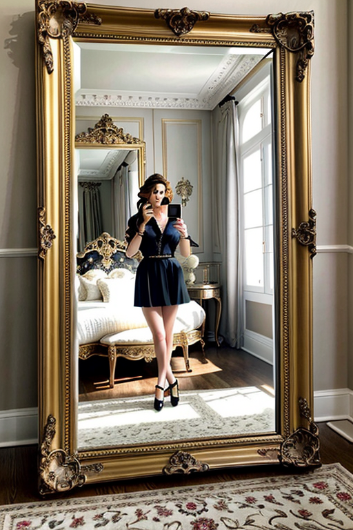 mirror photo poses girl